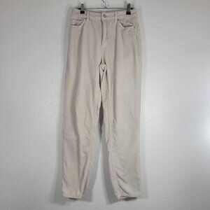 BDG Urban Outfitters Corduroy Pants Women Size 27 High Rise Mom Off White